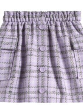 Nordstrom Kids' Plaid Tweed Cargo Skirt